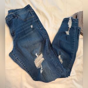 Rewash Distressed Blue Skinny Jeans